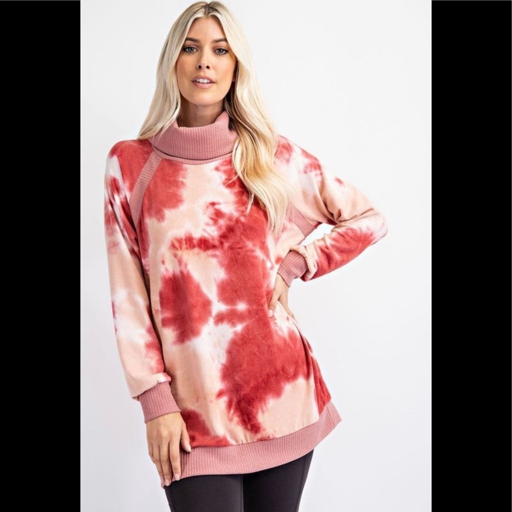 Rae Mode Brushed Hacci Tie Dye Top, 1XL